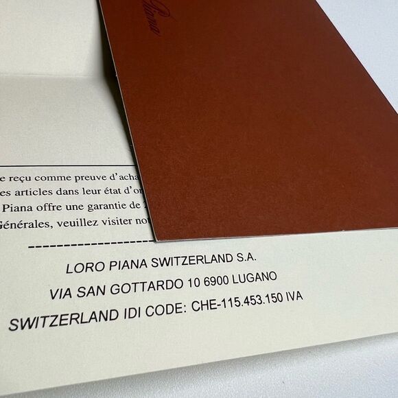 Authentic Loro Piana Brown Shopping Bag Gift With Receipt and Receipt Holder - Picture 4 of 7